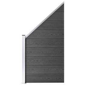 WPC-Zaunplatte schwarz 95x(105-180) cm von vidaXL, Zaunpaneele - Ref: Foro24-148974, Preis: 115,72 €, Rabatt: %