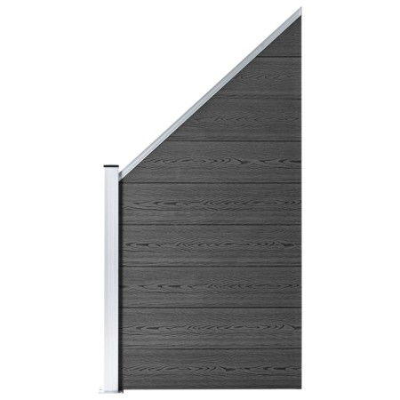 Panel de valla WPC negro 95x(105-180) cm de vidaXL, Paneles de vallas - Ref: Foro24-148974, Precio: 115,66 €, Descuento: %