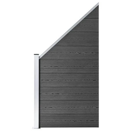 Panel de valla WPC negro 95x(105-180) cm de vidaXL, Paneles de vallas - Ref: Foro24-148974, Precio: 113,90 €, Descuento: %