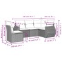 Set comedor de jardín 5 piezas y cojines ratán sintético marrón de , Conjuntos de jardín - Ref: Foro24-3253710, Precio: 381,19 €
