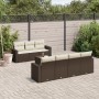 Set sofás de jardín 8 piezas y cojines ratán sintético marrón by , Modular outdoor sofas - Ref: Foro24-3251070, Price: 552,62...