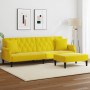 Sofá cama 2 plazas con almohadas taburete terciopelo amarillo by , Sofas - Ref: Foro24-3216223, Price: 335,12 €, Discount: %