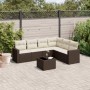Juego de sofás de jardín 7 piezas con cojines ratán PE marrón von , Modulare Sofas für den Außenbereich - Ref: Foro24-3251360...