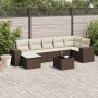 Set mit 8 Gartensofas und Kissen Kunstrattan braun von , Gartensets - Ref: Foro24-3222892, Preis: 531,03 €, Rabatt: %