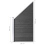 Panel de valla WPC negro 95x(105-180) cm de vidaXL, Paneles de vallas - Ref: Foro24-148974, Precio: 115,66 €, Descuento: %
