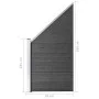 Panel de valla WPC negro 95x(105-180) cm de vidaXL, Paneles de vallas - Ref: Foro24-148974, Precio: 113,90 €, Descuento: %