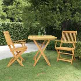 Klappbarer Garten-Esstisch 3-teilig aus massivem Akazienholz von vidaXL, Gartensets - Ref: Foro24-3058257, Preis: 170,60 €, R...
