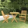 Comedor de jardín plegable 3 piezas madera maciza de acacia de vidaXL, Conjuntos de jardín - Ref: Foro24-3058257, Precio: 173...