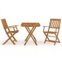 Comedor de jardín plegable 3 piezas madera maciza de acacia de vidaXL, Conjuntos de jardín - Ref: Foro24-3058257, Precio: 173...