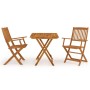 Klappbarer Garten-Esstisch 3-teilig aus massivem Akazienholz von vidaXL, Gartensets - Ref: Foro24-3058257, Preis: 172,40 €, R...