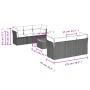 Set of 7 garden sofas with cushions synthetic rattan gray by , Garden sets - Ref: Foro24-3255823, Price: 530,28 €, Discount: %