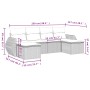 Set aus 6-teiligen Gartensofas und Kissen, synthetisches Rattanbraun von , Modulare Sofas für den Außenbereich - Ref: Foro24-...