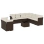 Set mit 10 Gartensofas und -kissen Kunstrattan braun von , Gartensets - Ref: Foro24-3217853, Preis: 647,68 €, Rabatt: %