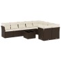 Set de sofás de jardín 10 pzas y cojines ratán sintético marrón by , Garden sets - Ref: Foro24-3218183, Price: 620,02 €, Disc...