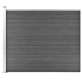 Schwarzes WPC-Zaunelement 175 x 146 cm von vidaXL, Zaunpaneele - Ref: Foro24-148985, Preis: 195,21 €, Rabatt: %