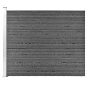 Schwarzes WPC-Zaunelement 175 x 146 cm von vidaXL, Zaunpaneele - Ref: Foro24-148985, Preis: 203,51 €, Rabatt: %