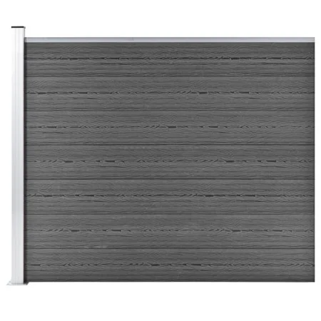 Panel de valla WPC negro 175x146 cm de vidaXL, Paneles de vallas - Ref: Foro24-148985, Precio: 212,19 €, Descuento: %