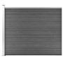 Black WPC fence panel 175x146 cm by vidaXL, fence panels - Ref: Foro24-148985, Price: 206,98 €, Discount: %