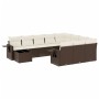 Set Gartensofas 11 Stück Kissen synthetisches Rattan braun von , Gartensets - Ref: Foro24-3220732, Preis: 725,50 €, Rabatt: %