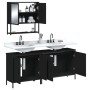 3-teiliges Badmöbel-Set Sperrholz schwarz von , Badezimmermöbel - Ref: Foro24-3214670, Preis: 158,68 €, Rabatt: %