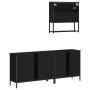 3-teiliges Badmöbel-Set Sperrholz schwarz von , Badezimmermöbel - Ref: Foro24-3214670, Preis: 158,68 €, Rabatt: %