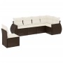 Set sofás de jardín 6 piezas y cojines ratán sintético marrón von , Gartensets - Ref: Foro24-3221432, Preis: 434,77 €, Rabatt: %