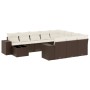 Set of garden sofas 11 pcs cushions synthetic rattan brown by , Garden sets - Ref: Foro24-3223132, Price: 740,94 €, Discount: %