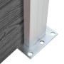 Black WPC fence panel 175x146 cm by vidaXL, fence panels - Ref: Foro24-148985, Price: 206,98 €, Discount: %
