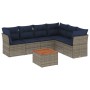 Set de sofás de jardín 7 pzas con cojines ratán sintético gris de , Conjuntos de jardín - Ref: Foro24-3255991, Precio: 512,23...