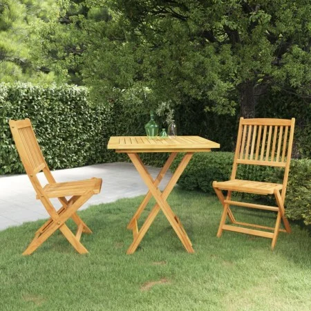 Folding garden dining table 3 pieces solid acacia wood by vidaXL, Garden sets - Ref: Foro24-3058258, Price: 178,21 €, Discoun...