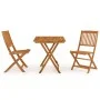Folding garden dining table 3 pieces solid acacia wood by vidaXL, Garden sets - Ref: Foro24-3058258, Price: 178,21 €, Discoun...