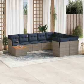 Set mit 10 Gartensofas mit Kissen synthetisches Rattangrau von , Gartensets - Ref: Foro24-3256159, Preis: 728,81 €, Rabatt: %