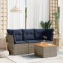 Set de sofás de jardín 4 pzas con cojines ratán sintético gris von , Gartensets - Ref: Foro24-3255802, Preis: 285,25 €, Rabat...