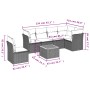 Set of 7 garden sofas with cushions synthetic rattan gray by , Garden sets - Ref: Foro24-3255998, Price: 512,23 €, Discount: %
