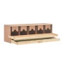 Ponedero para gallinas 5 compartimentos madera pino 117x33x38cm