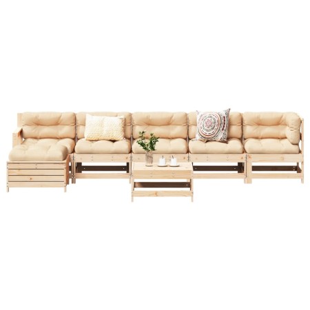 Juego de muebles de jardín 7 piezas madera maciza de pino von , Gartensets - Ref: Foro24-3250616, Preis: 367,79 €, Rabatt: %