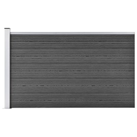 Schwarzes WPC-Zaunpaneel 175x105 cm von vidaXL, Zaunpaneele - Ref: Foro24-148976, Preis: 143,78 €, Rabatt: %