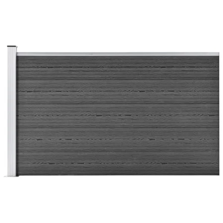 Panel de valla WPC negro 175x105 cm de vidaXL, Paneles de vallas - Ref: Foro24-148976, Precio: 147,11 €, Descuento: %