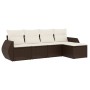 5-teiliges Garten-Esszimmerset und Kissen Kunstrattan braun von , Gartensets - Ref: Foro24-3221292, Preis: 317,70 €, Rabatt: %