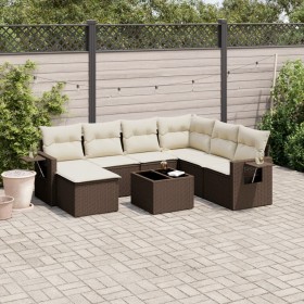 Set mit 8 Gartensofas und Kissen Kunstrattan braun von , Gartensets - Ref: Foro24-3220512, Preis: 515,59 €, Rabatt: %