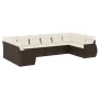 Set de sofás de jardín 10 pzas y cojines ratán sintético marrón by , Modular outdoor sofas - Ref: Foro24-3221872, Price: 691,...