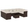 Set mit 10 Gartensofas und -kissen Kunstrattan braun von , Gartensets - Ref: Foro24-3218143, Preis: 620,02 €, Rabatt: %