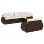 Juego de sofás de jardín 7 piezas con cojines ratán PE marrón de , Sofás modulares de exterior - Ref: Foro24-3221612, Precio:...
