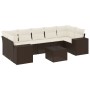 Set of 8 garden sofas and cushions synthetic rattan brown by , Modular outdoor sofas - Ref: Foro24-3222342, Price: 566,70 €, ...