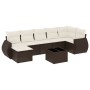 Set sofás de jardín 8 piezas y cojines ratán sintético marrón von , Modulare Sofas für den Außenbereich - Ref: Foro24-3221692...