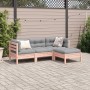 Set mit 4 Gartensofas mit Kissen aus Douglasienholz von , Gartensets - Ref: Foro24-3299382, Preis: 338,29 €, Rabatt: %