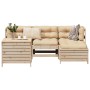 Juego de sofás de jardín 5 piezas madera maciza de pino de , Conjuntos de jardín - Ref: Foro24-3250488, Precio: 258,38 €