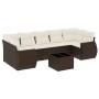 Set sofás de jardín 8 piezas y cojines ratán sintético marrón by , Garden sets - Ref: Foro24-3221142, Price: 569,99 €, Discou...