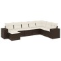 Set of 8 garden sofas and cushions synthetic rattan brown by , Garden sets - Ref: Foro24-3222962, Price: 525,12 €, Discount: %