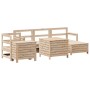7-piece solid pine wood garden sofa set by , Garden sets - Ref: Foro24-3250512, Price: 479,75 €, Discount: %